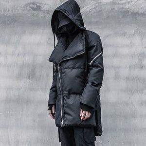 Irregular Zipper Padded Parka