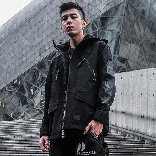 Black Tech Wear Jacket CYBER TECHWEAR® – Cyber Techwear