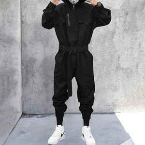 Hooded Techwear Jumpsuit