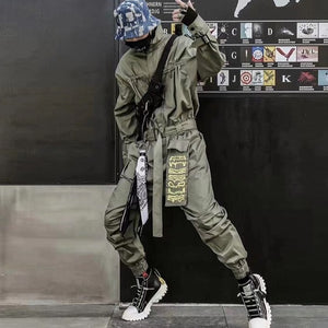 Embroidered Techwear Jumpsuit