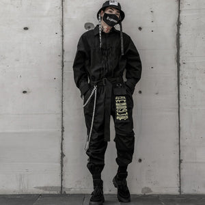 Embroidered Techwear Jumpsuit