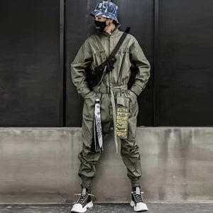 Embroidered Techwear Jumpsuit