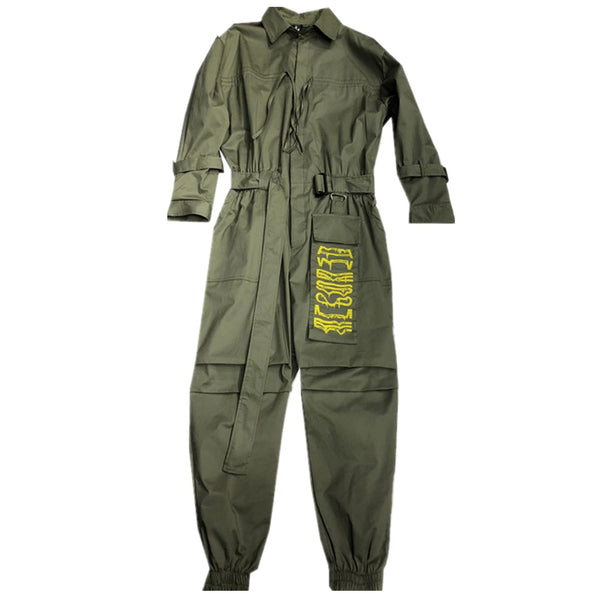 Embroidered Techwear Jumpsuit