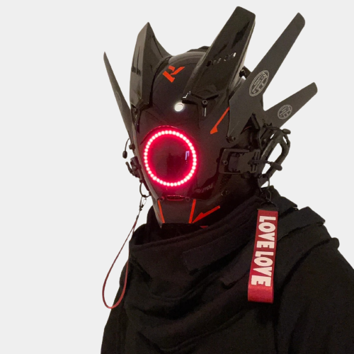  Cyberpunk Biker Helmet | CYBER TECHWEAR®