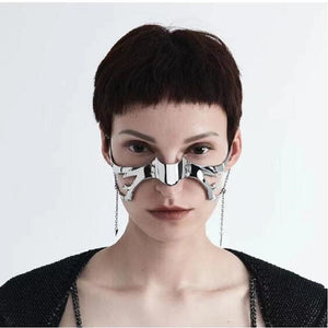 Silver Cyberpunk Face Mask | CYBER TECHWEAR®