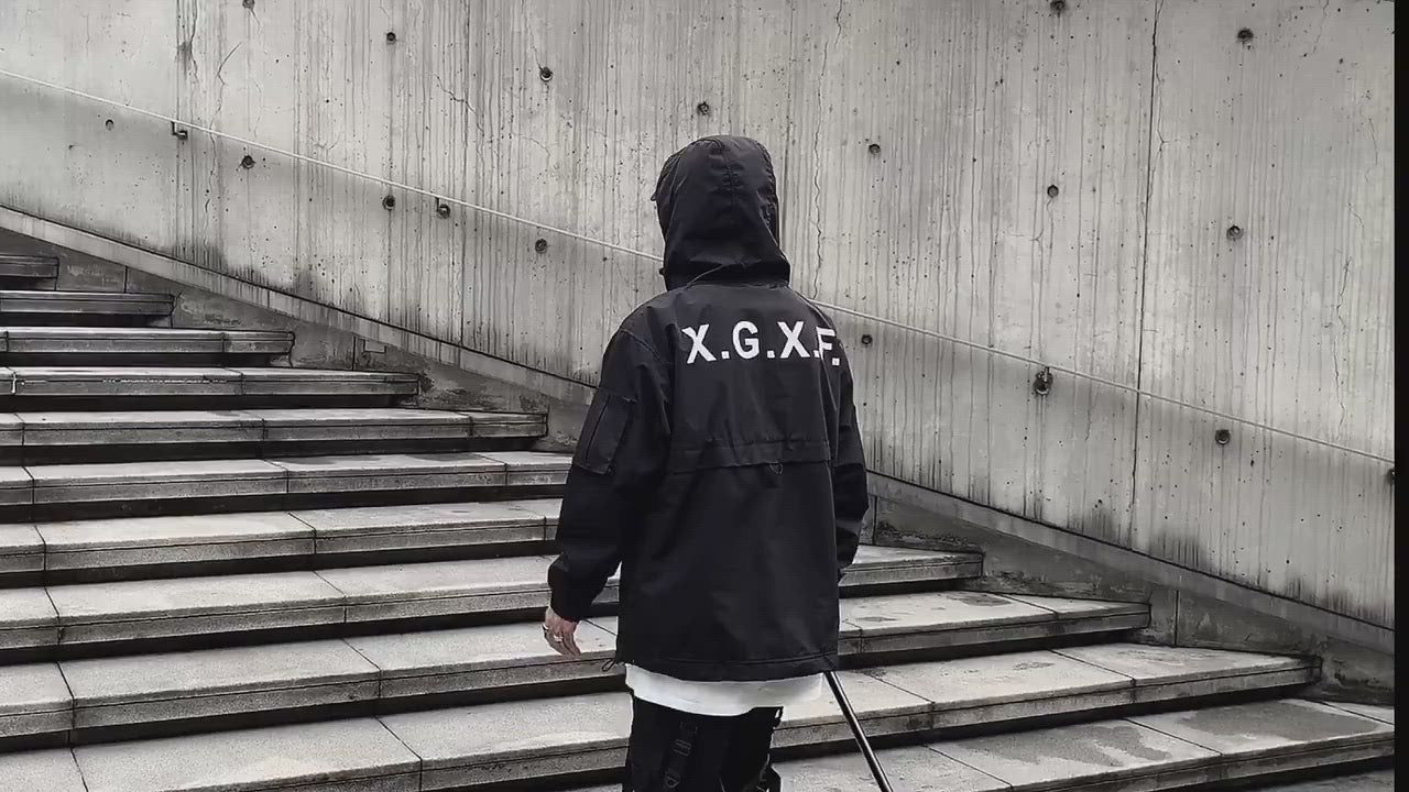 Dark Techwear Windbreaker