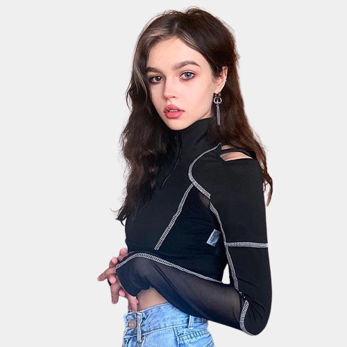 Buckle Crop Top CYBER TECHWEAR