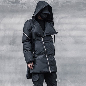 Irregular Zipper Padded Parka