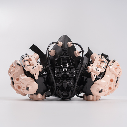 Beige Cyberpunk Mask | CYBER TECHWEAR®