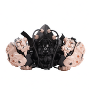 Beige Cyberpunk-Maske