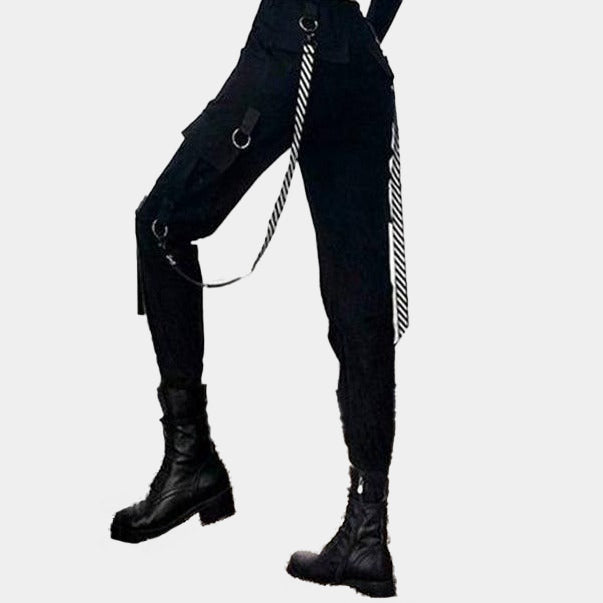 Black Cargo Pants Water Resistant Techwear Gorpcore Streetwear DWR Stretchy  Reflective 5 Zipper Pocket Elastic Waist Belt Loop C_PANTS_1.0 -  Canada