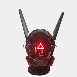 Black Cyberpunk Futuristic Helmet | CYBER TECHWEAR®