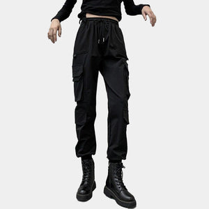 Relaxed Fit Techwear Women Joggers With Adjustable Buckles and Straps,  Oversized Pockets and Calf Support, Streetwear Women's Pants -  Canada