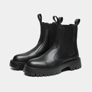 PU Leather Chelsea Techwear Boots