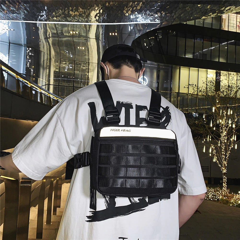 Hip Hop Chest Bag | Cyber Techwear White