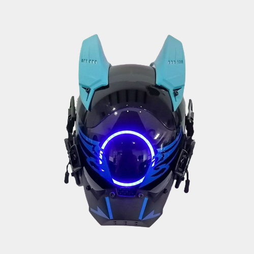 Blue Cyberpunk Cosplay Helmet | CYBER TECHWEAR®