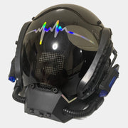 Blue LED Cyberpunk Helm