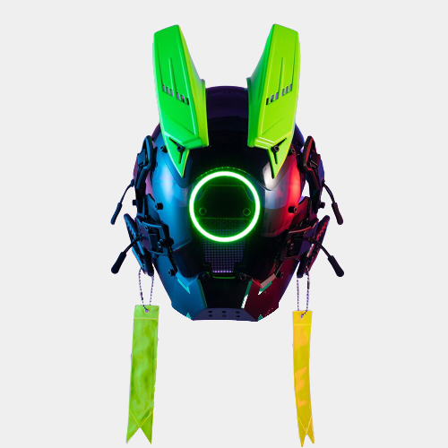 Cyberpunk Helmet Green
