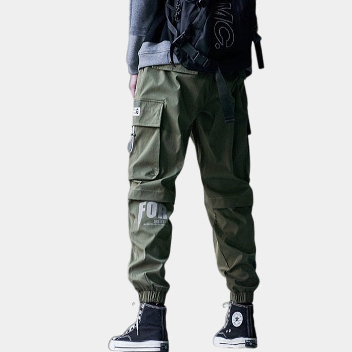 High Waist Womens Cargo Pants With Drawstring And Thick Fleece