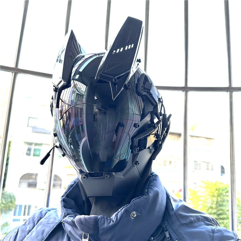 cyber motorcycle helmet retro PDLING Punk Gothic Mask for Men,Techwear mask, Halloween Cosplay Costume Accessory with LED Light, Futuristic Helmet : Clothing, Shoes & Jewelry the CYBER HELMET offers superior first and second DMD - TRIP - RETRO