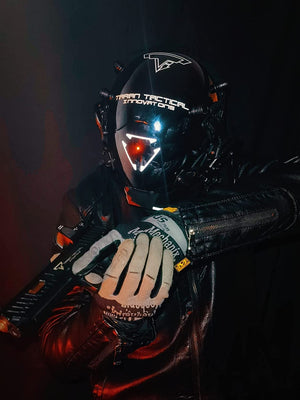 Combat Cyberpunk Helmet | CYBER TECHWEAR®