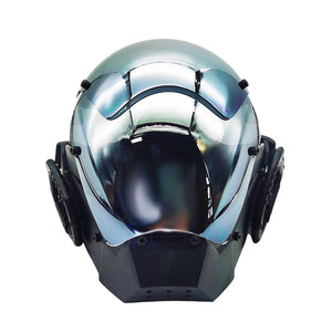 custom gas mask motorcycle helmet Cyberpunk Helmet Silver