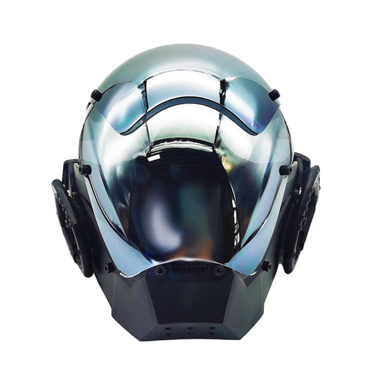 Cyberpunk Helmet Silver CYBER TECHWEAR®