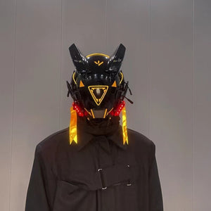 Cyberpunk Helmet Yellow | CYBER TECHWEAR®