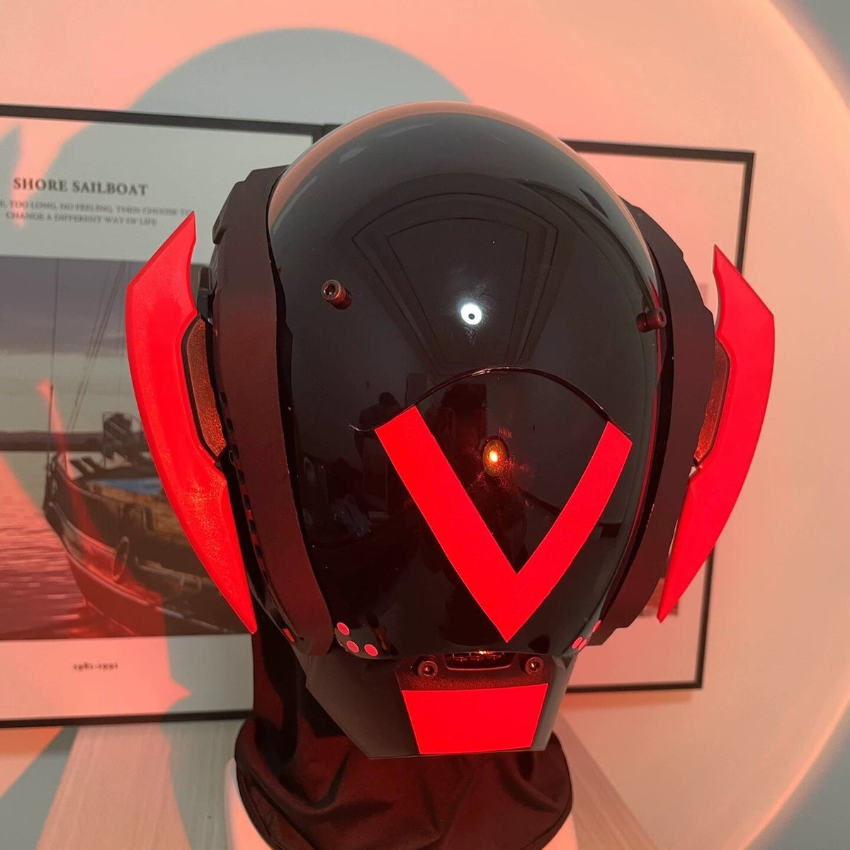 Cyberpunk Helmet Red | CYBER TECHWEAR®