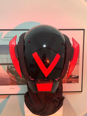 Cyberpunk Helmet Red | CYBER TECHWEAR®