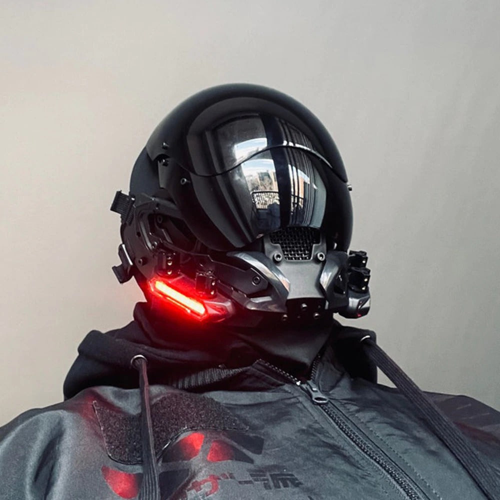 cyber motorcycle helmet Cyberpunk Hide Helmet