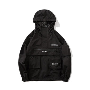 Dark Techwear Windbreaker