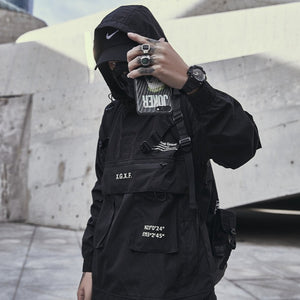 Dark Techwear Windbreaker