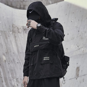 Dark Techwear Windbreaker