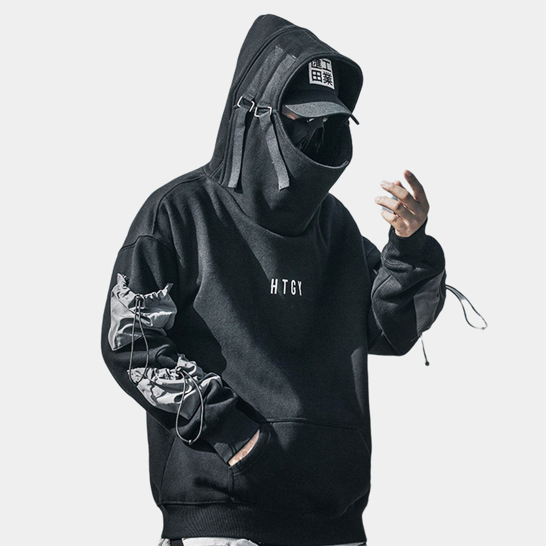 Embroidered Hoodie Techwear | CYBER TECHWEAR®