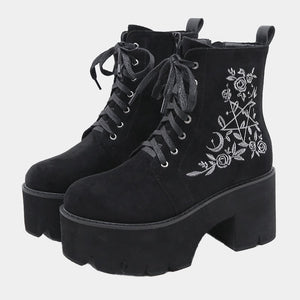 FLOWER PLATFORM BOOTS