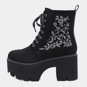 FLOWER PLATFORM BOOTS