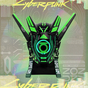 Green Cyberpunk Helmet | CYBER TECHWEAR®
