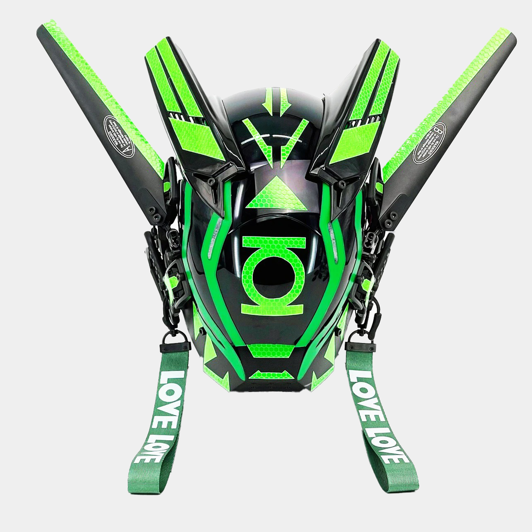Green Cyberpunk Helmet | CYBER TECHWEAR®