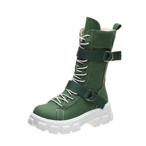 Green Techwear Boots