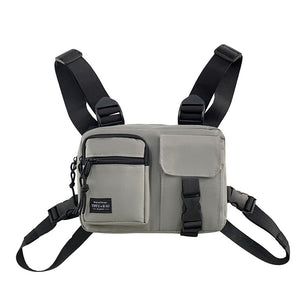 Grey Tactical Chest Bag | CYBER TECHWEAR®