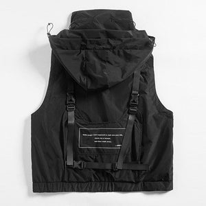 Hooded Techwear Vest  | CYBER TECHWEAR®