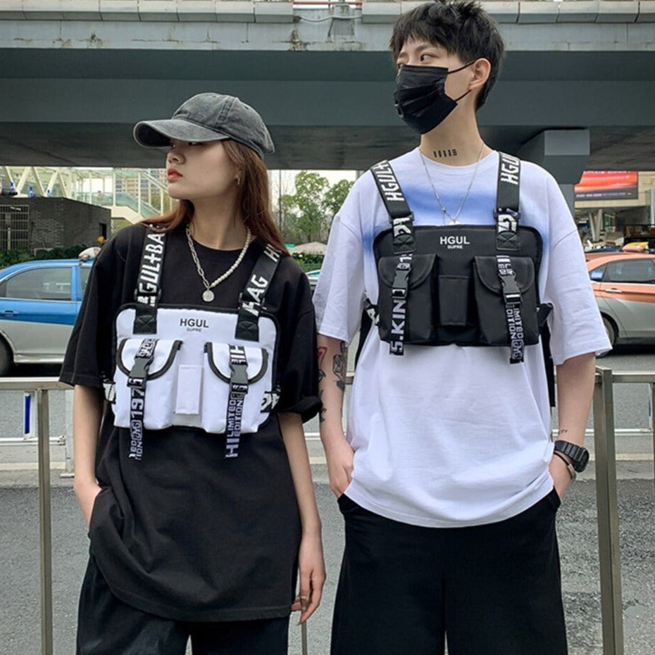 Fashion Streetwear Men's Hip hop Chest Bag Two Straps Chest - Temu