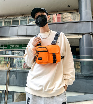 Orange Tactical Chest Bag | CYBER TECHWEAR®