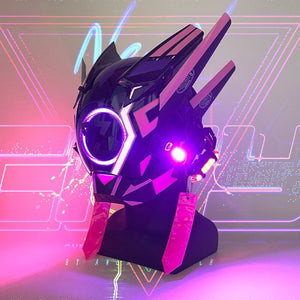 Pink Cyberpunk Helmet | CYBER TECHWEAR®