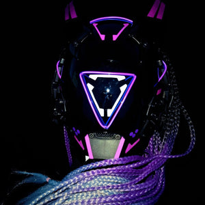 Purple Cyberpunk Futuristic Helmet | CYBER TECHWEAR®