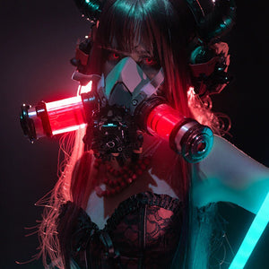 Red Cyberpunk Gas Mask | CYBER TECHWEAR®