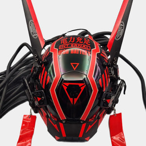 Red Cyberpunk Headgear  CYBER TECHWEAR®