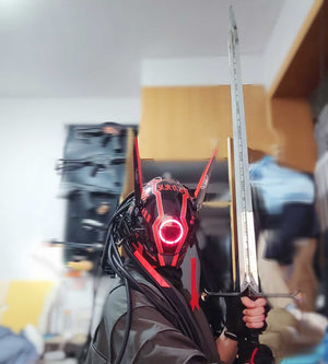 Red Cyberpunk Headgear  CYBER TECHWEAR®