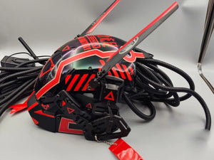 Red Cyberpunk Headgear  CYBER TECHWEAR®